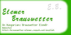 elemer brauswetter business card